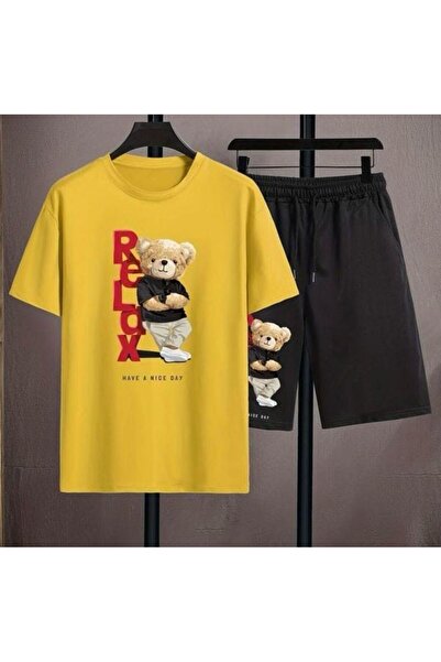 ZEMLİYA Sara Unisex Oversize Shorts Set Short Sleeve T-Shirt Comfortable Fit ...