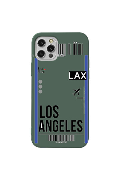 Other Apple iPhone 13 Pro Los angeles Dark Green Colored Silicone TPU Θήκη