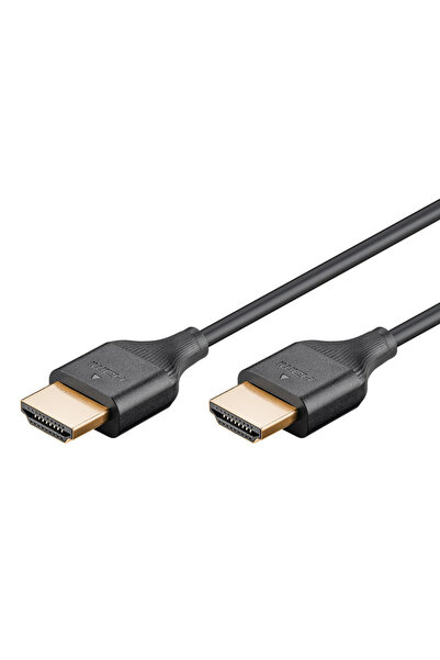 goobay καλώδιο HDMI 75296 με Ethernet, slim, 4K/60Hz, 18 Gbps, 5m, μαύρο