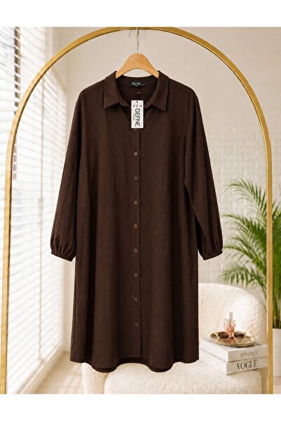MODA MT Women's Buttoned Strawberry Fabric Tunic -0450 Oversized Size
