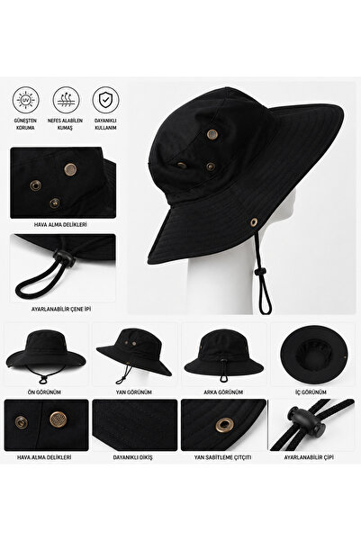 PROHUNTER Summer Foldable Safari Fedora Hat