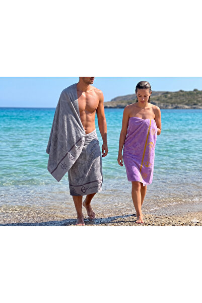 nf natural fabrica 100% Cotton & Absorbent Design Beach Towel Set of 2