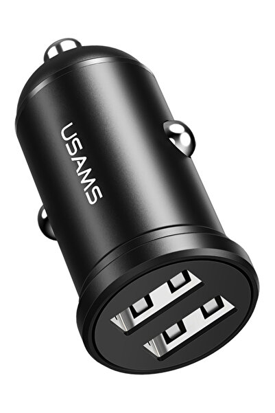 Usams φορτιστής αυτοκινήτου C20, 2x USB, 2.4A, μαύρος