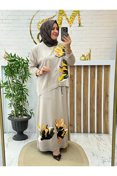 Meryemce Butik OVERSİZE ÖZEL TASARIM ETEKLİ AHU TAKIM (38-48 beden arası uyum...