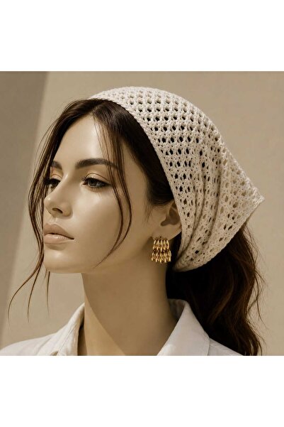 MyHubi Women's Mesh Knitted Bandana Summer Perforated Knitwear Hair Bandana B...