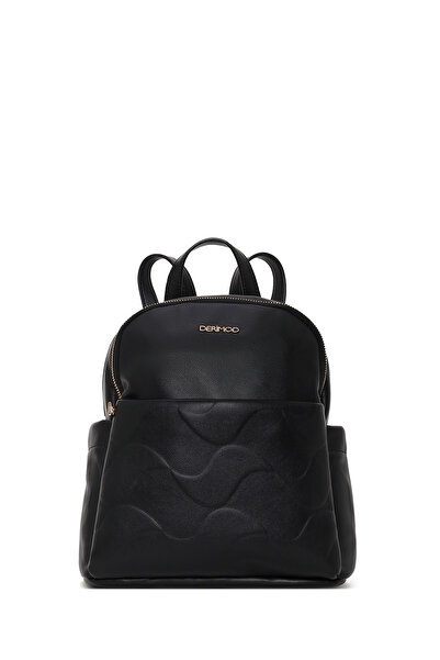 Derimod Rucsac negru imprimat pentru femei 26SBD255618