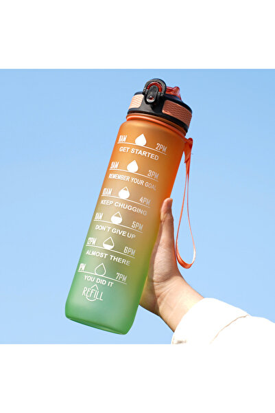 Choice4 1000ml yellow-green BPA Free Leak Proof Sports Water Bottle - High Qu...