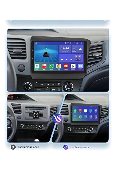 coni Honda Civic FB7 2012-2015 Uyumlu Android Navigasyon Multimedya Tesla Ekr...