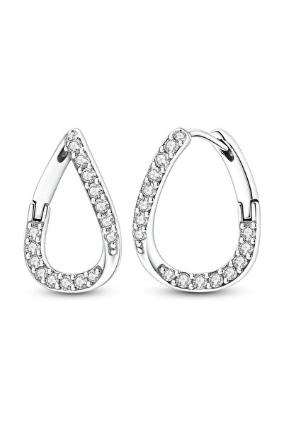 Choice17 KTE653 New 925 Sterling Silver Hoop Earring For Woman Drop Earring O...