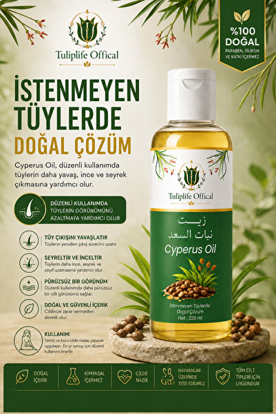 Tuliplifeoffical Tüy Azaltıcı Dökücü Incetici Saad Oil ( Cyperus Rotundus Oil...
