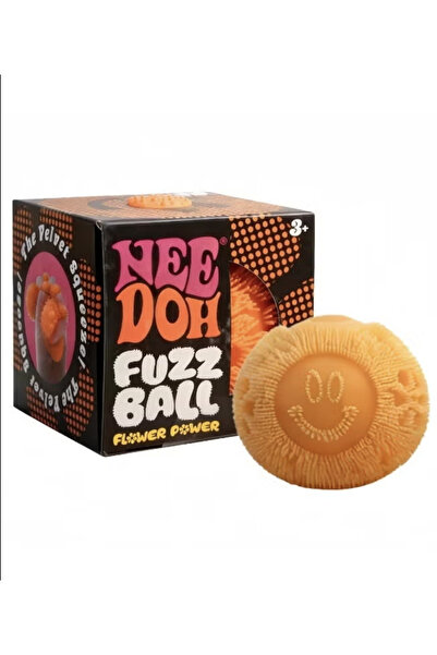 Needoh Fuzz Ball Squishy Smiley Toy | Velvet-Touch Sensory Fidget Ball for St...