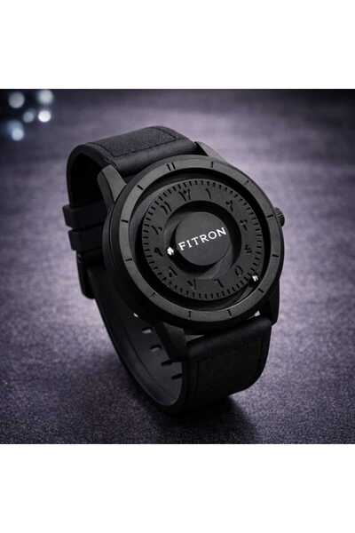 FITRON Black Dial Designer Watch for Men Stylish Modern Wrist Watch