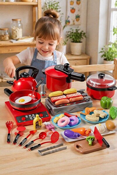 Generic 54Pcs Abs Kitchen Playset Cooking Set Pretend Play Steam Pot Cookware...