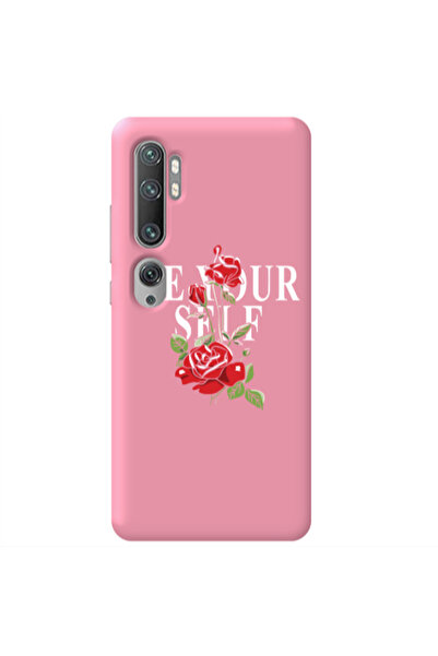 Other Xiaomi Mi Note 10 Be Your Self Pink Colored Silicone TPU Θήκη