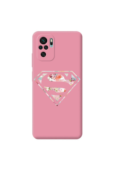 Other Xiaomi Redmi Note 10S Superman logo Pink Colored Silicone TPU Θήκη