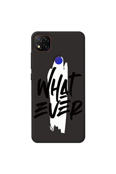 Other Xiaomi Redmi 9c What Ever Black Colored Silicone TPU Θήκη