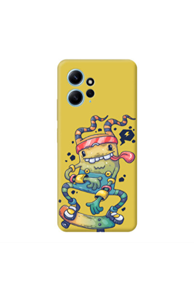 Other Xiaomi Redmi Note 12 4G Dangerous task Yellow Colored Silicone TPU Θήκη