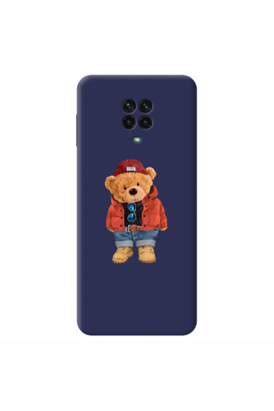 Other Xiaomi Redmi Note 9 Pro Bear in a hat Dark blue Colored Silicone TPU Θήκη