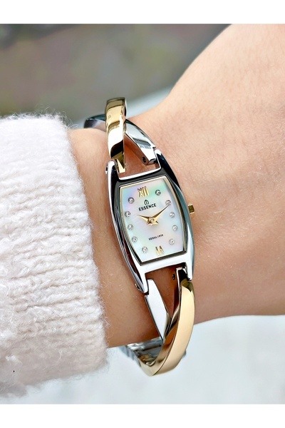 Essence Special Design Steel Cord Silver-Gold Color Women Wrist Watch D1239Mr