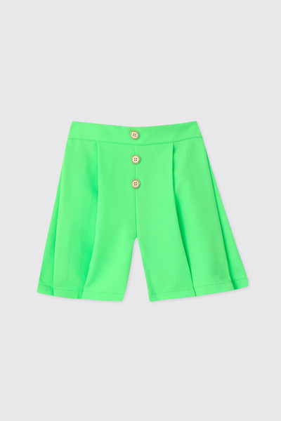 Panço Girl's Green Shorts Skirt