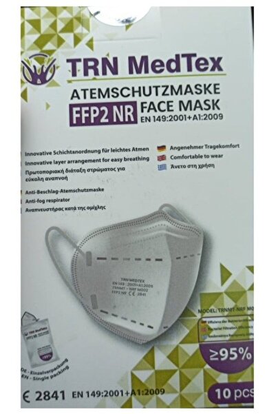 OEM TRN MedTeks Μάσκα Υγιεινής Ενηλίκων FFP2 σε Λευκό Χρώμα, Συσκευασία 10 τε...