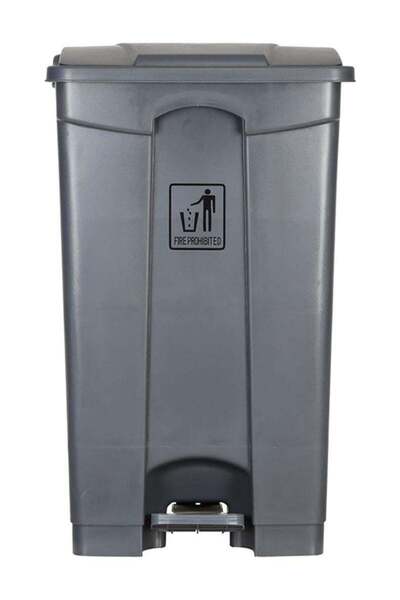 Bluestream Garbage Bin Trash Can Grey Step On Grey 87Liters