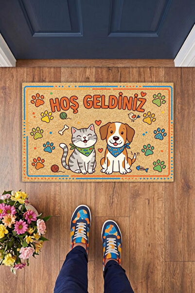 Charmbi Welcome Cat Dog Door Mat 40x60 Ψηφιακά τυπωμένο μοντέρνο διακοσμητικό...