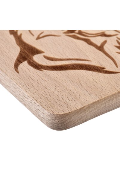 OEM Tocator de bucatarie din lemn 30 x 14 cm caine cu imagine gravata