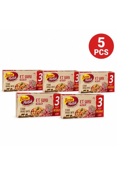 Bizim Bulion Pulbere cu Aroma de Vita Set 5 Buc 60 Gr
