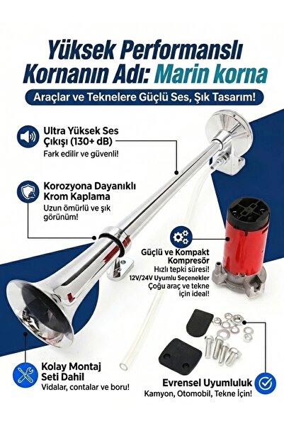 İyem MARİN KORNA KENDİNDEN HAVALI MOTORLU 12V -ROBUST