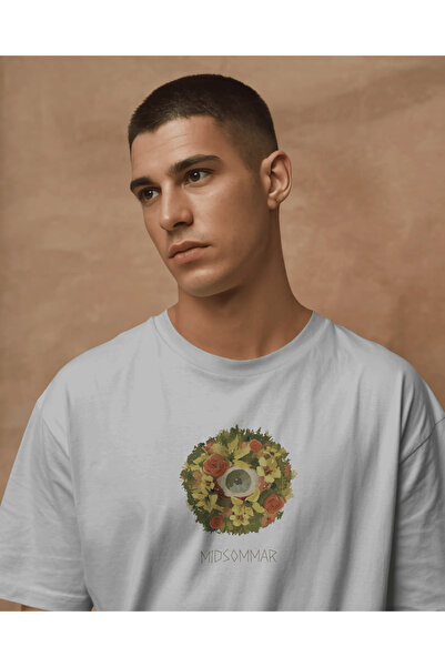 buzagi tasarım ürünleri Midsommar Unisex White Regular T-Shirt