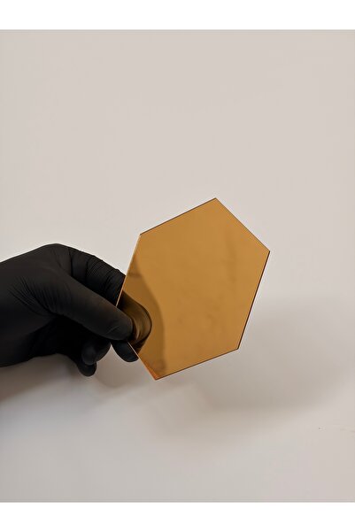 Dekoratif Balpeteği Desenli Gold(altın) Pleksi 4 Adet 11x10cm Kendinden Yapışkanlı