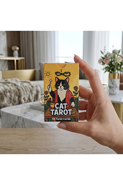 europaking Cat Tarot Kartı Destesi 78 Kart İngilizce Fal ve Koleksiyon Kartları