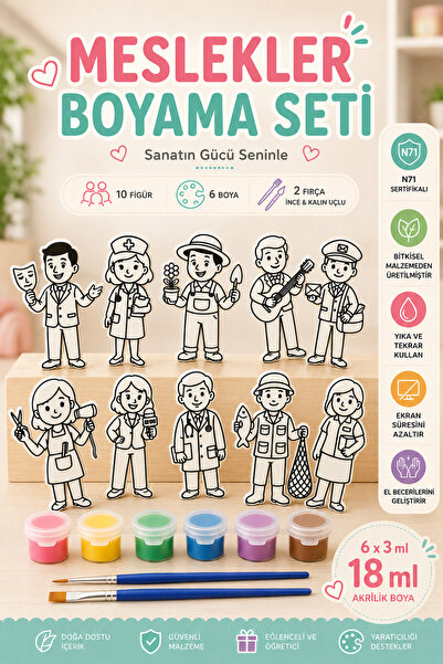 cabana TANITIMA ÖZEL FİYAT - Meslekler Boyama Seti %100 Doğal, N71 Sertifikal...
