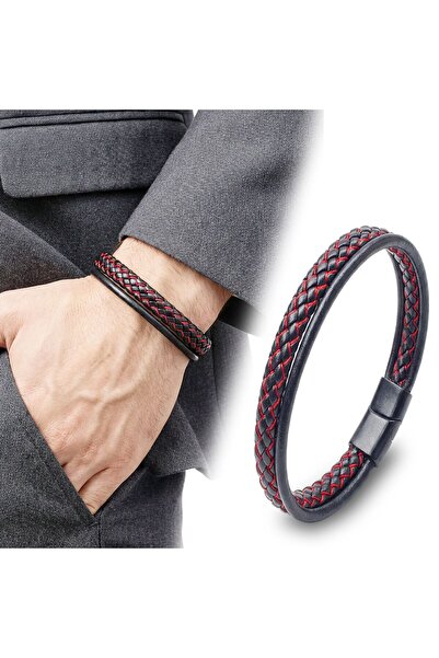OGHAMAY Red Color Multi Leather Bracelet 18393B5D5