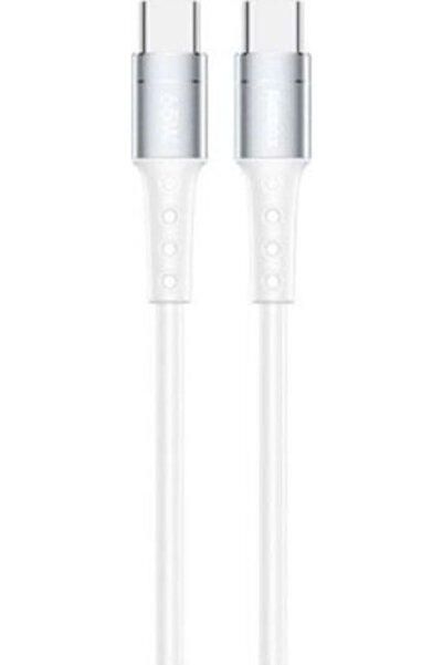 Remax RC-198 Πλεκτό Καλώδιο USB 2.0 USB-C αρσενικό - USB-C 65W Λευκό 1μ