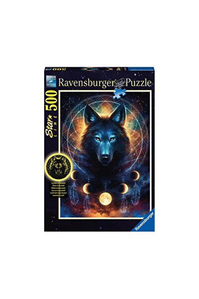 RAVENSBURGER Puzzle Starline Wolf Fosforescent 500 piese (12000442)