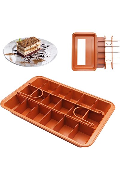 Arabest Brownie Pan with Dividers,Non-Stick,Removable Loose Bottom,Carbon Ste...
