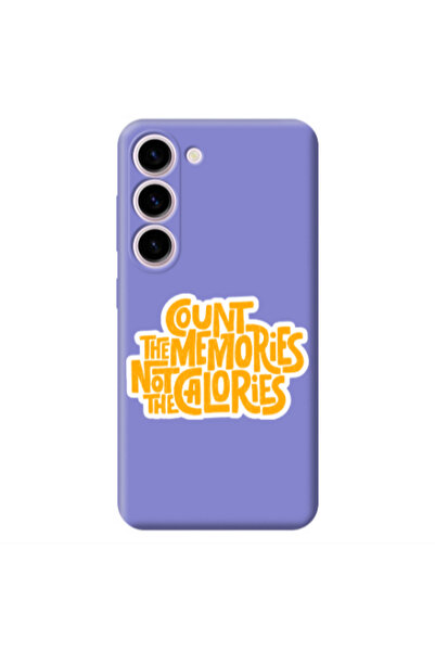 Other Samsung S23 Plus Count the memories not the calories Purple Colored Sil...