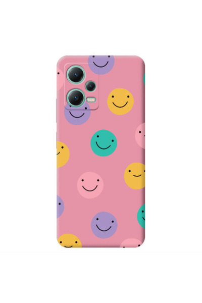 Other Xiaomi Redmi Note 12 Pro 5G Colorful smiles Pink Colored Silicone TPU Θήκη