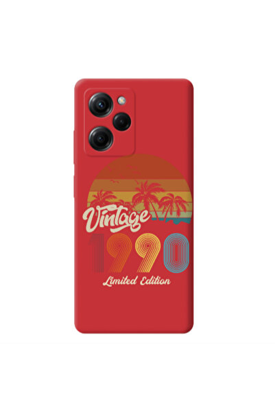 Other Xiaomi Poco X5 Pro Vintage Red Colored Silicone TPU Θήκη