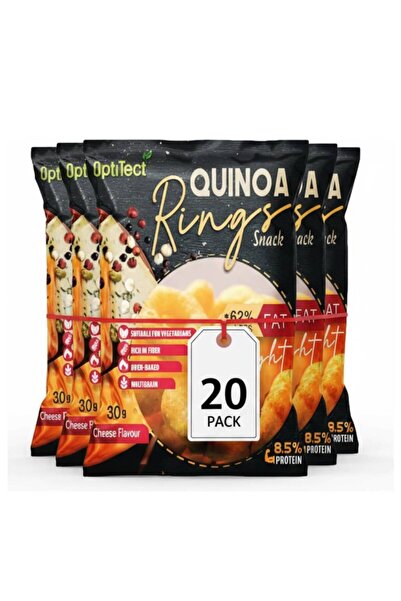 OptiTect Quinoa Rings Snack, 8.5% Protein, 62% Less Fat, Oven Baked, Vegetari...