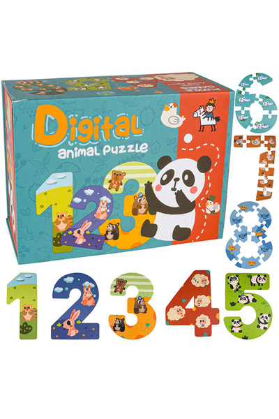 MalPlay Puzzle cu Numere și Animale