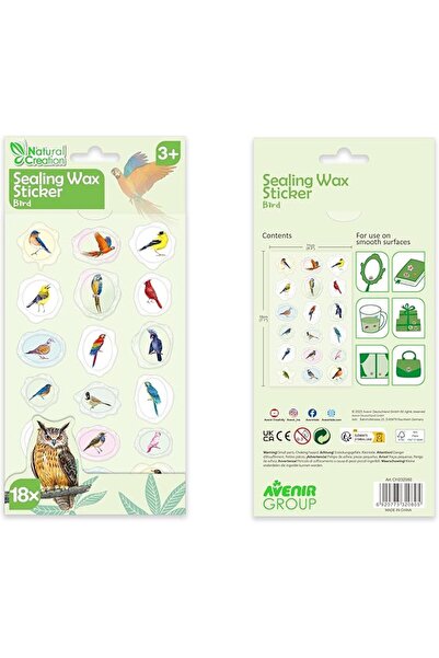 AVENİR Sealing Wax Stickers Bird 10-Pack | Ages 3+