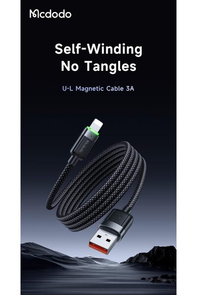 Generic Mcdodo Lightning Cable 1.2m Fast Charging 3A CA-6000 Black, USB A to ...