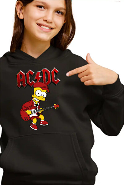 OEM Παιδικό Κοριτσίστικο Φούτερ ACDC The Simpsons Bart Εμπορεύματα AC/DC
