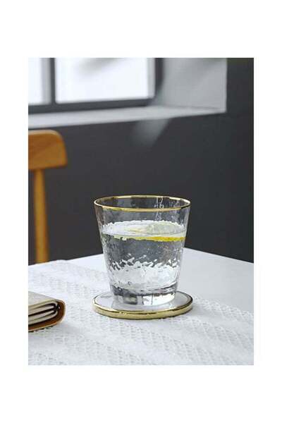 Shuer Household Full Bright Hammer Glass Water Cup Clear 9x9.5cm