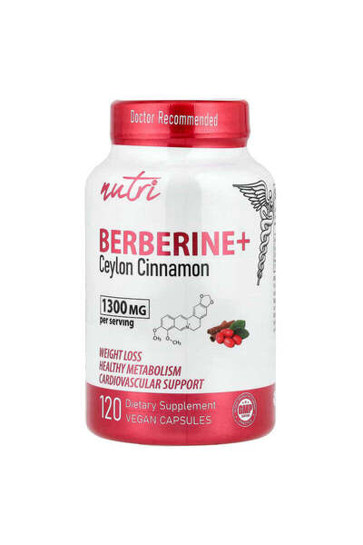 Nutri Berberine + Ceylon Cinnamon Weight loss 120 Vegan Capsules