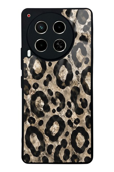 Spoyi Tecno Camon 30 Brown Leopard Design Glossy Phone Case