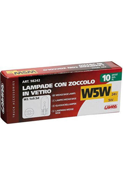 Lampa Λάμπες Αυτοκινήτου W5W 24V 5W 10 τεμάχια